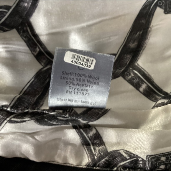 L.A.M.B. Fall2007 Black Front Pockets Straight Pencil Wool Skirt 12 - Picture 7 of 15